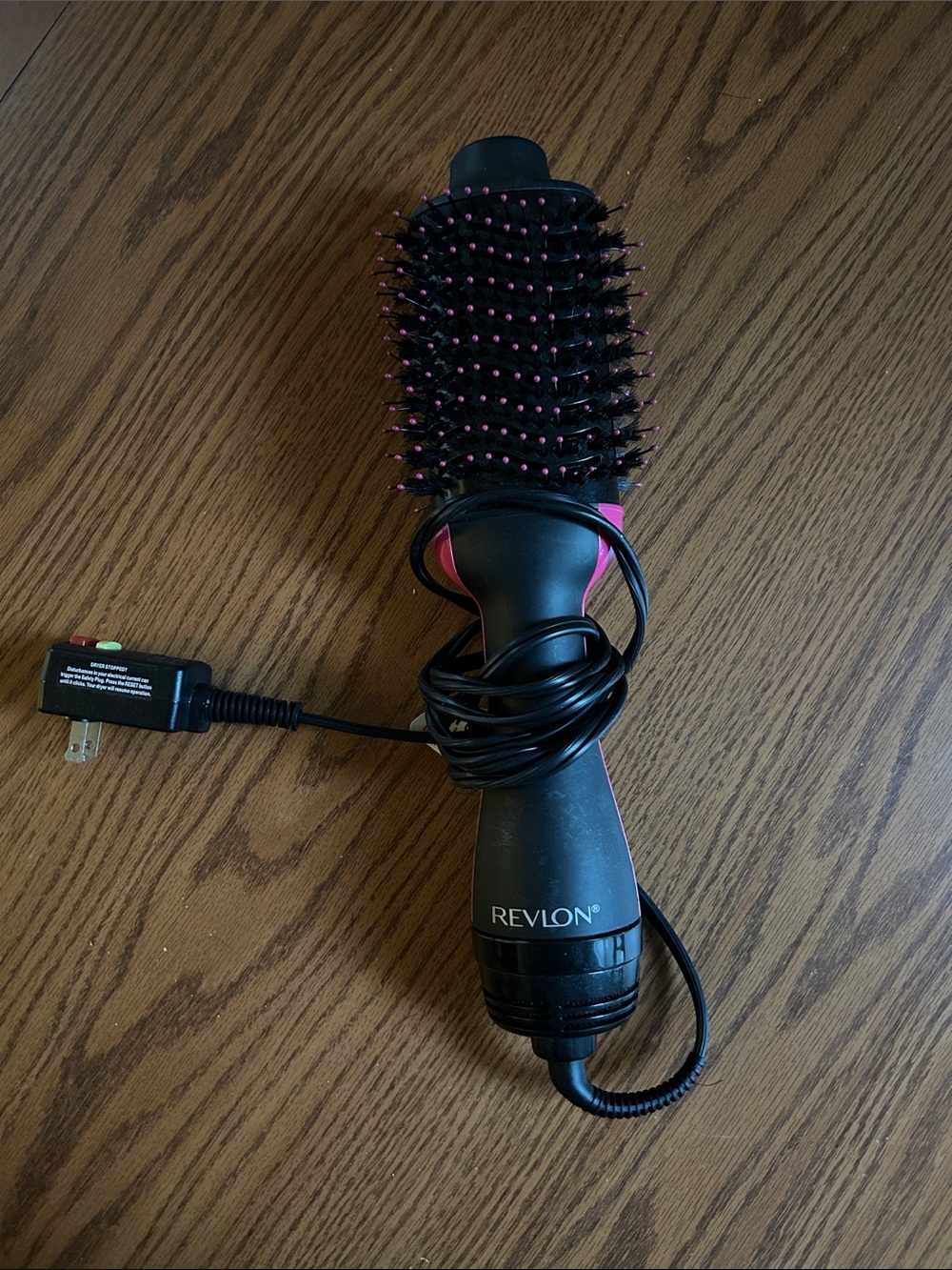 Revlon Hot Air Styling Brush - Black with Pink Accents